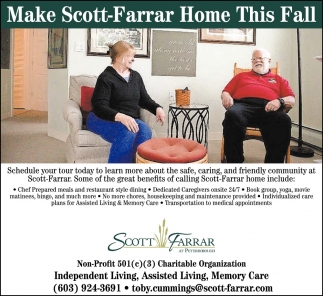 Make Scott-Farrar Home This Fall!