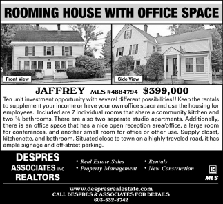 Rooming House With Office Space