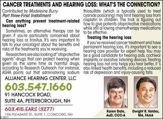 Cancer Treatments And Hearing Loss