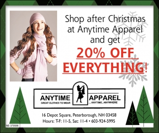 20% OFF Everything!