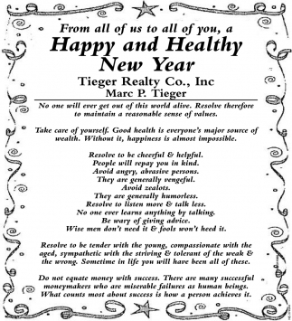Happy And Healthy New Year