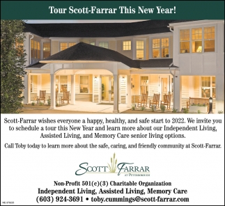 Tour Scott-Farrar This New Year!