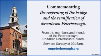 Commemorating the Reopening of the Bridge and the Reunification of Downtown Peterborough