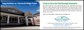 Congratulations On a Successful Bridge Project