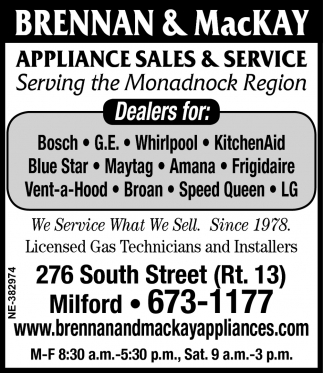 Appliance Sales & Service