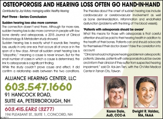 Osteoporosis and Hearing Loss Often Go Hand-in-Hand