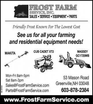 See Us for All Your Farming and Residential Equipment Needs!