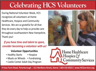 Celebrate HCS Volunteers