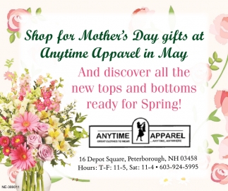 Shop for Mother's Day Gifts at Anytime Apparel in May
