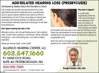 Age-Related Hearing Loss (Presbycusis)