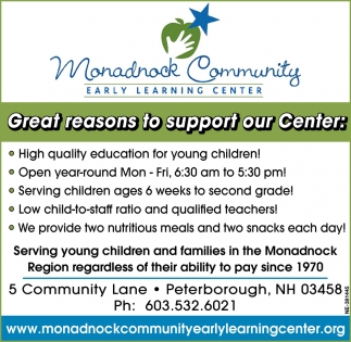 Great Reasons To Support Our Center