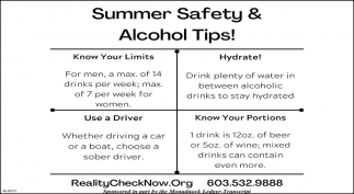 Summer Safety & Alcohol Tips!
