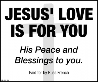 Jesus' Love Is For You