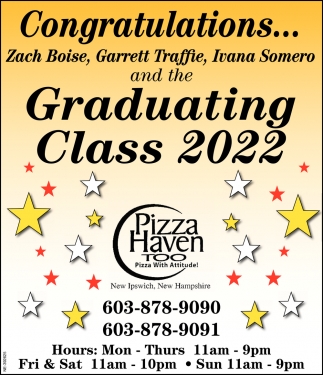 Congratulations Graduating Class 2022
