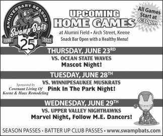 Upcoming Home Games