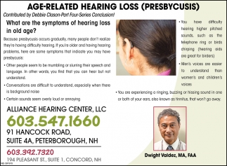 Age-Related Hearing Loss (Presbycusis)