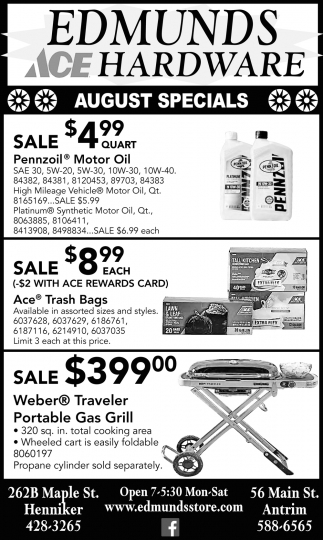 August Specials