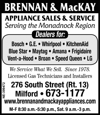 Appliance Sales & Service
