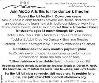 Join MoCo Arts This Fall For Dance & Theatre!