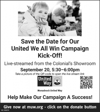 Save the Date for Our United We All Win Campaign Kick-Off!
