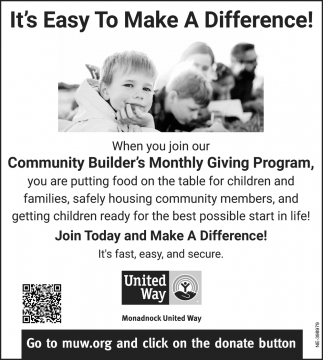 It's Easy To Make A Difference!