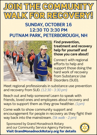 Join The Community Walk for Recovery