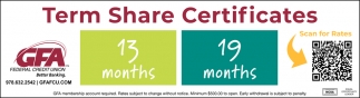 Term Share Certificates
