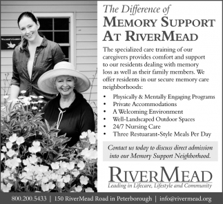 The Difference Of Memory Support At RiverMead