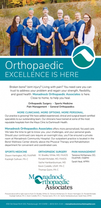Orthopaedic Excellence Is Here