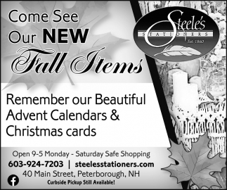 Come See Our New Fall Items