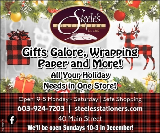 Gifts Galore, Wrapping Paper And More!
