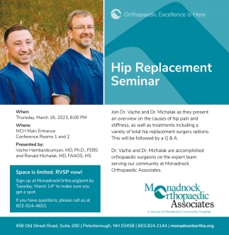 Hip Replacement Seminar