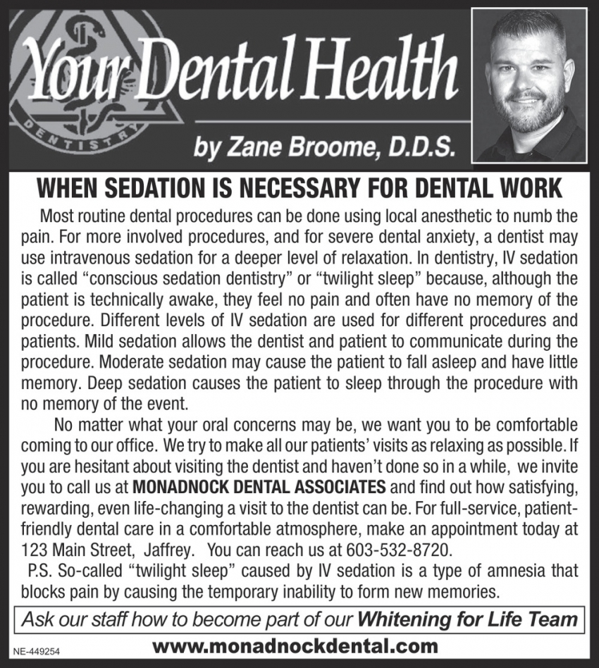 Monadnock Dental Associates - Zane Broome