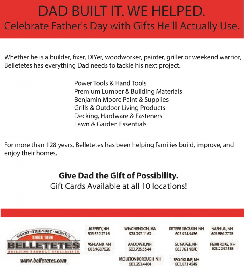 Belletetes Building Product Specialist 