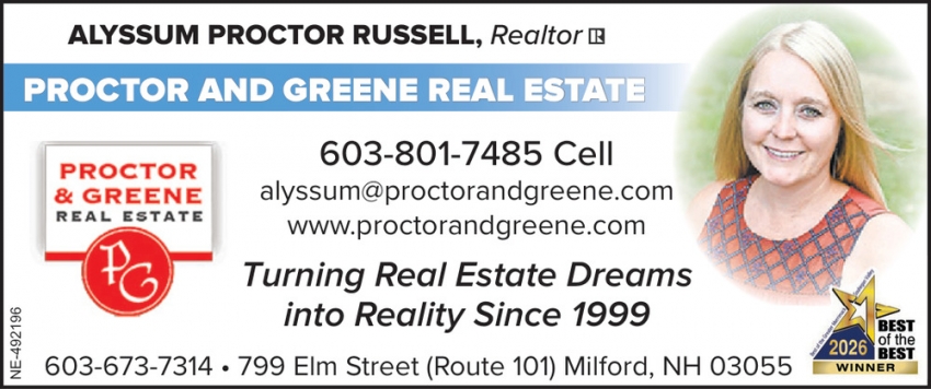 Proctor & Greene Real Estate: Alyssum Proctor Russel