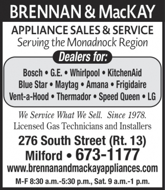 Brennan & MacKay Appliance Sales & Service