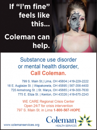 Substance Use Disorder Or Mental Health Disorder Coleman Professional Services Lima Oh