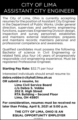 Assistant City Engineer