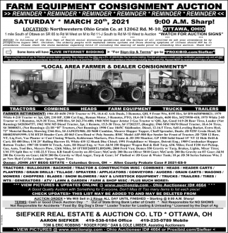 Farm Equipment Consignment Auction
