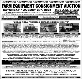Farm Equipment Consignment Auction