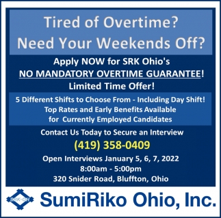 Tired Of Overtime? Need Your Weekends Off?