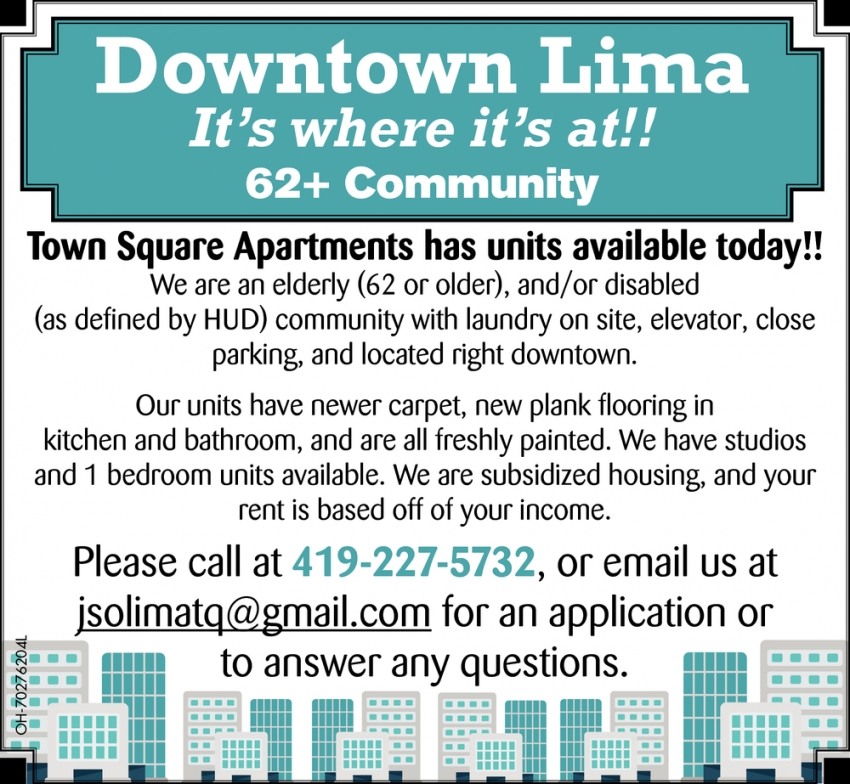 Town Square Apartments Has Units Available Today!