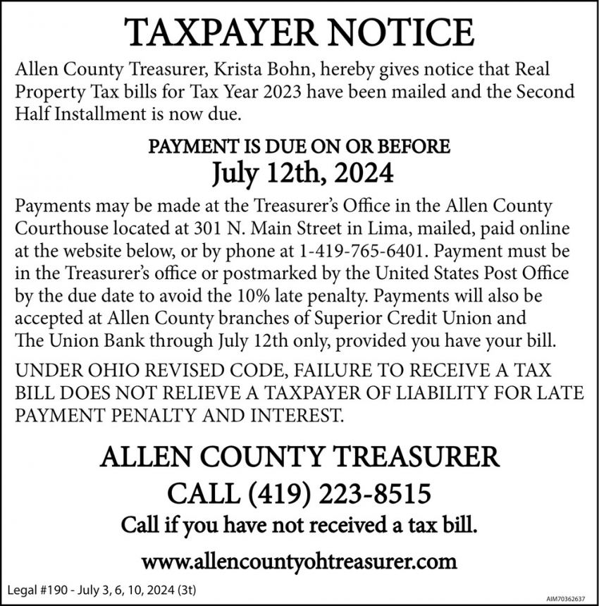 Allen County Treasurer