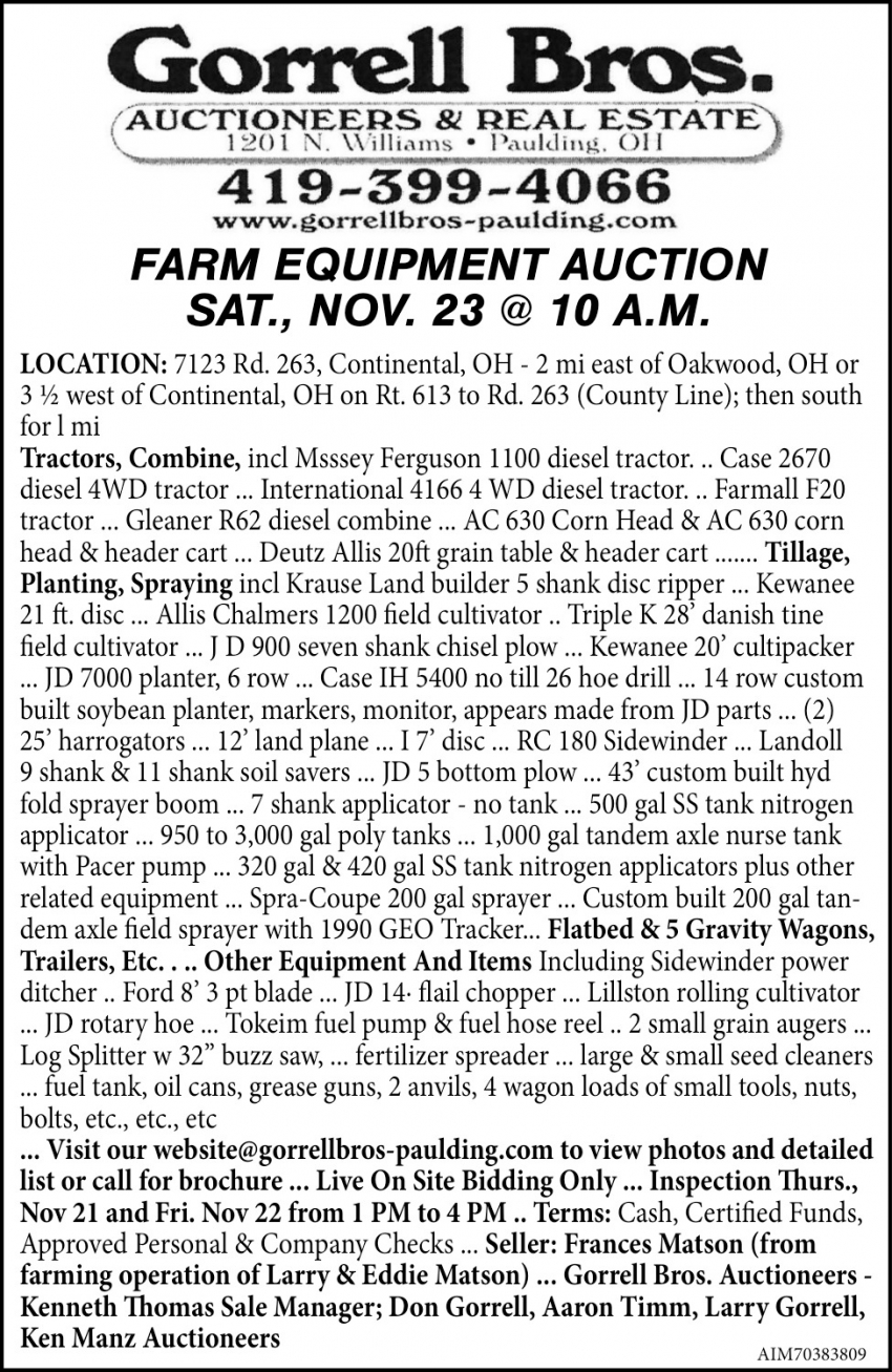 Gorrell Bros Auctioneers