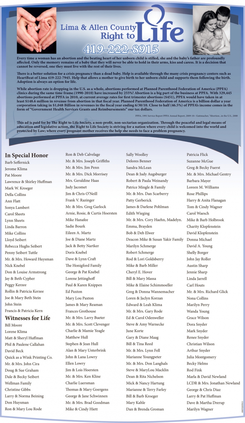 Lima & Allen County Right to Life