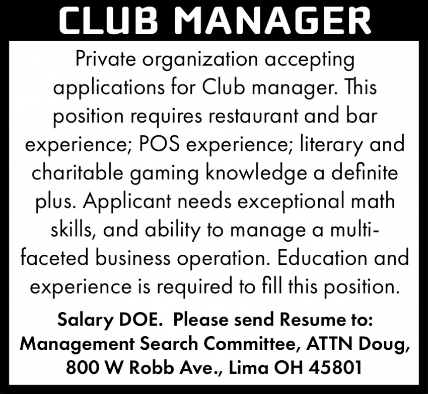 Management Search Committee - TTN Doug