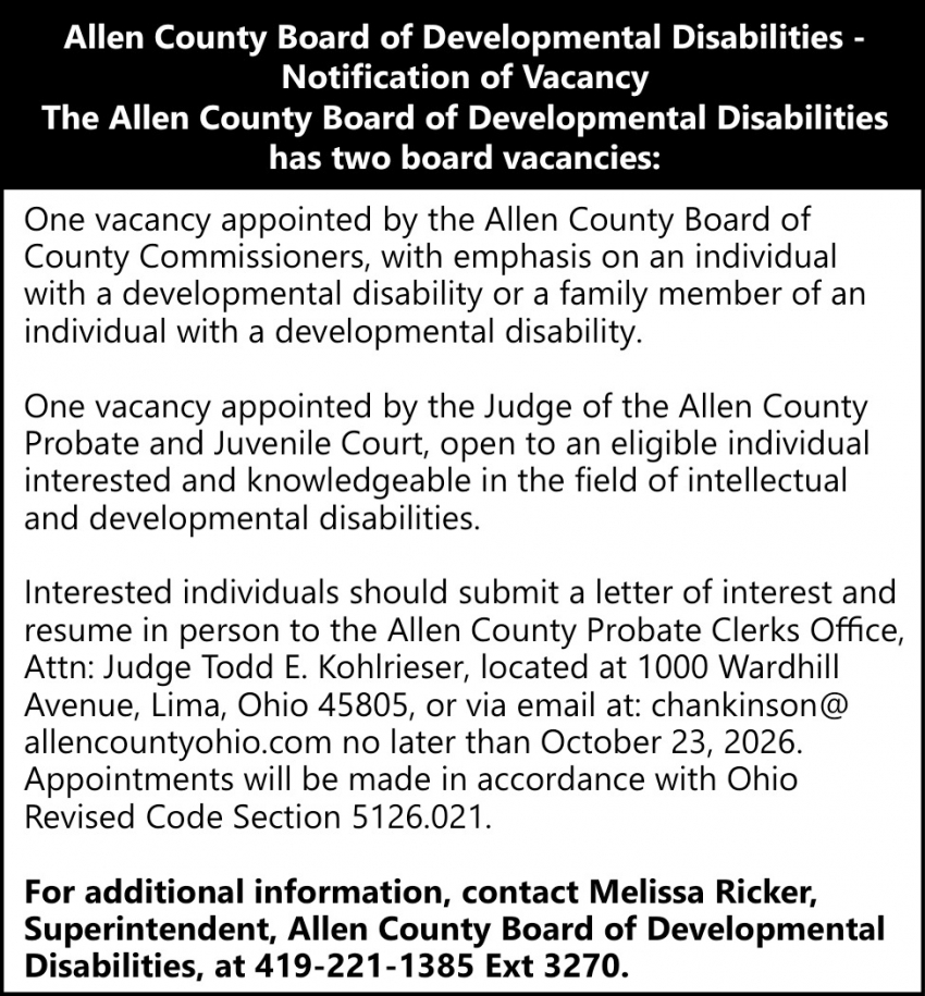 Allen County Board of Developmental Disabilities