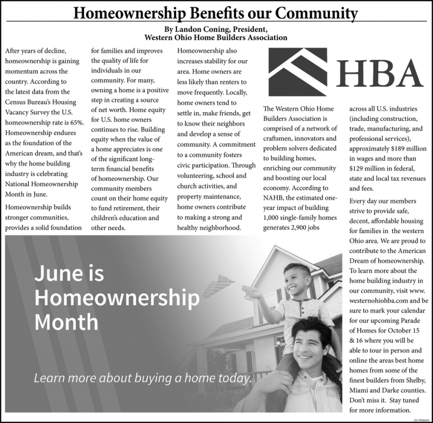 Homeownership Benefits Our Community