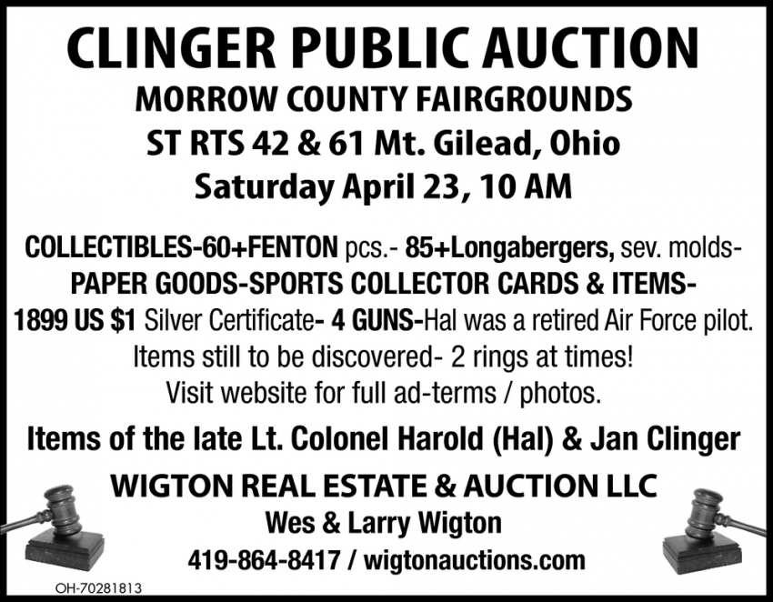 Clinger Public Auction