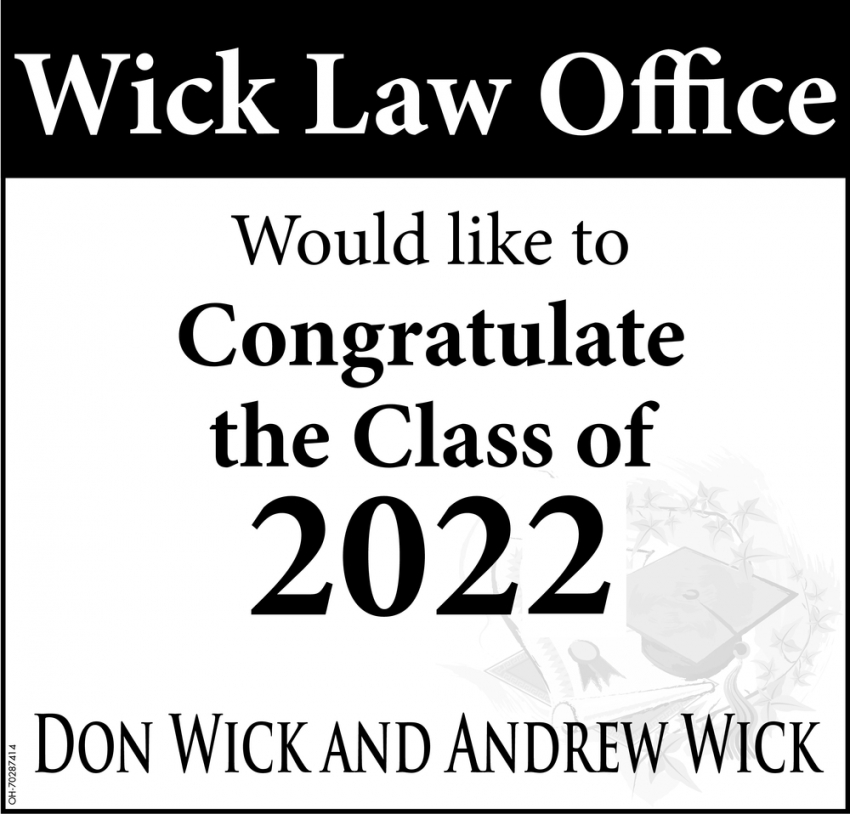 Would Like To Congratulate The Class Of 2022